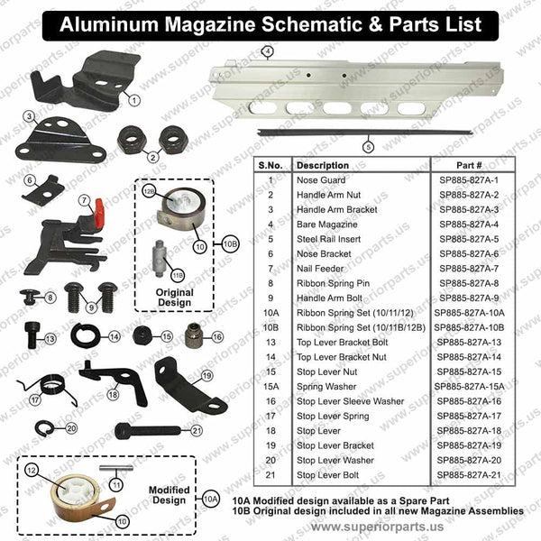 Superior Parts SP 885-827A Aluminum Magazine for Hitachi NR83A