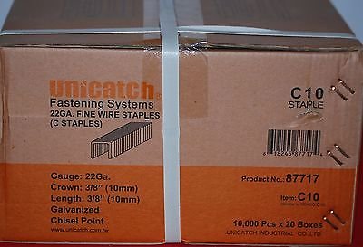 1 Cs.3/8"x3/8" Galv.Upholstery Staple fits Senco, BEA,Unicatch,Bostitch Staplers