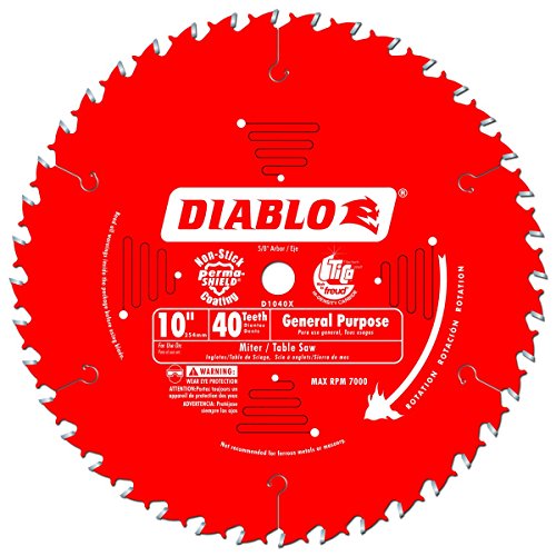 Freud D1040X Diablo 10-In 40-Tooth ATB General Purpose Saw Blade with 5/8-Inch Arbor and PermaShield Coating 2 PACK
