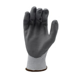 Cordova 3712GL Rival Light Gray 13-Gauge HPPE Shell Gloves, Gray Polyurethane Palm Coating, ANSI Cut Level A2, Large, 3-Pack