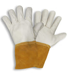 Cordova Standard Grain Cowhide Mig-Tig Gloves, 4-Inch, Russet Split Gauntlet, 12-Pack