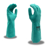 Cordova Unisex Standard Green Nitrile Gloves, Unlined, 15-mil, Diamond Embossed Grip