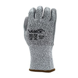 Cordova 3711G Valor Salt & Pepper 13-Gauge HPPE Shell Gloves, Gray Polyurethane Palm Coating, ANSI Cut Level A2