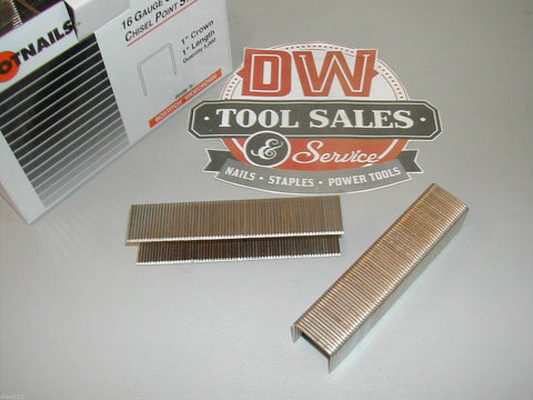 1608pg S2 Crown Roofing Staples 1" Inch 16 Gauge Galvanized BostitchType (5,000)