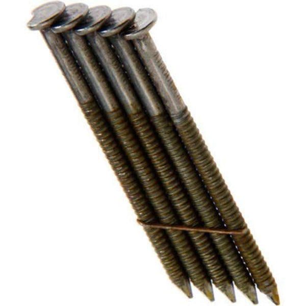 Grip Rite Prime Guard GRS8DR 28-deg Bright Wire Clipped Head Nails, Ring  2-3/8-inch by .113 (2,500 per Pack), Steel