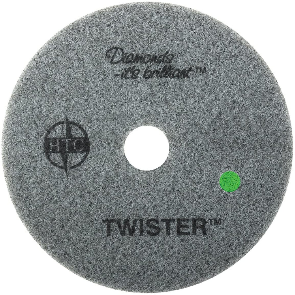 Americo Manufacturing 435516 Twister Green 3000 Grit Floor Pad for Step 3 Polishing and Daily Maintenance (2 Pack), 16" - StaplermaniaStore