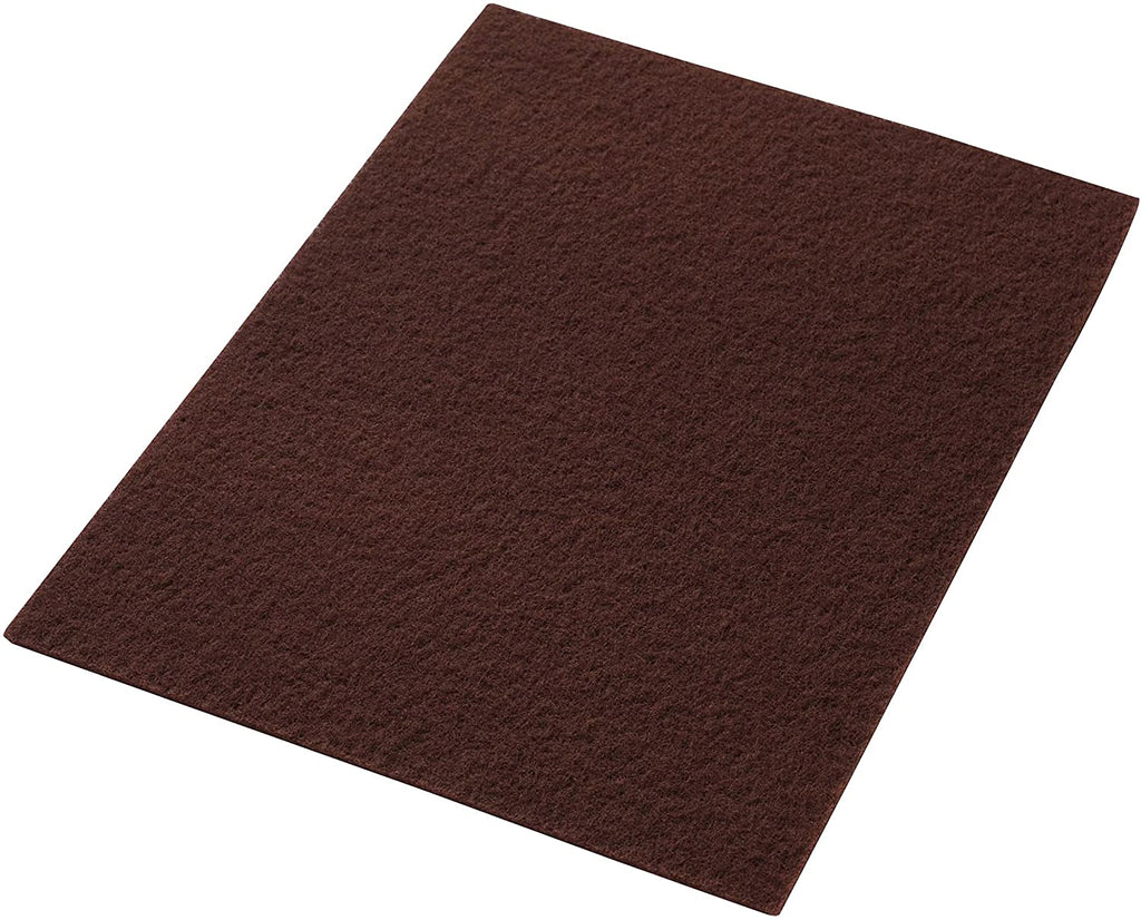 Americo Manufacturing 42071420 Maroon EcoPrep Chemical Free Stripping/Deep Scrubbing Floor Pad (10 Pack), 14" x 20" - StaplermaniaStore